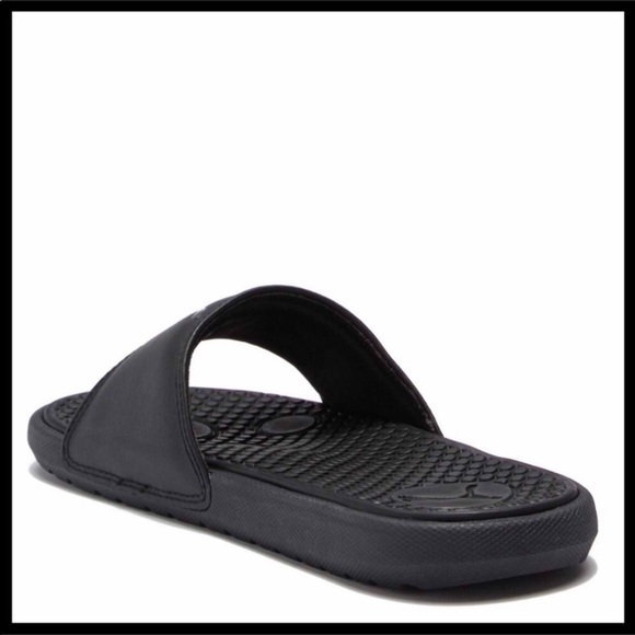 PUMA BLACK SLIDES SPORT SANDALS SLIP ONS A3C - Picture 4 of 8